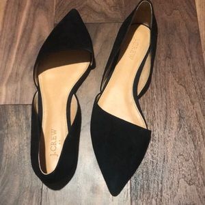 Black J.Crew pointed toe flats - worn twice